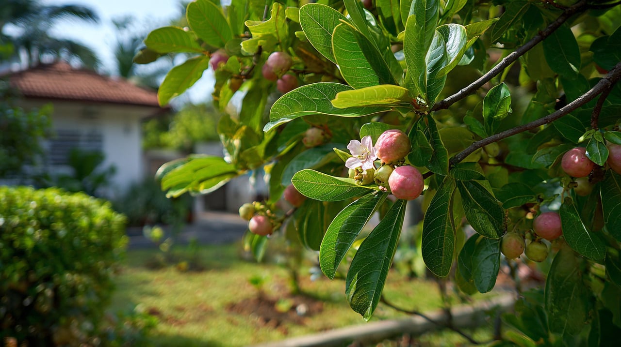A goiabeira apresenta atributos que a tornam especialmente adequada para cultivo residencial