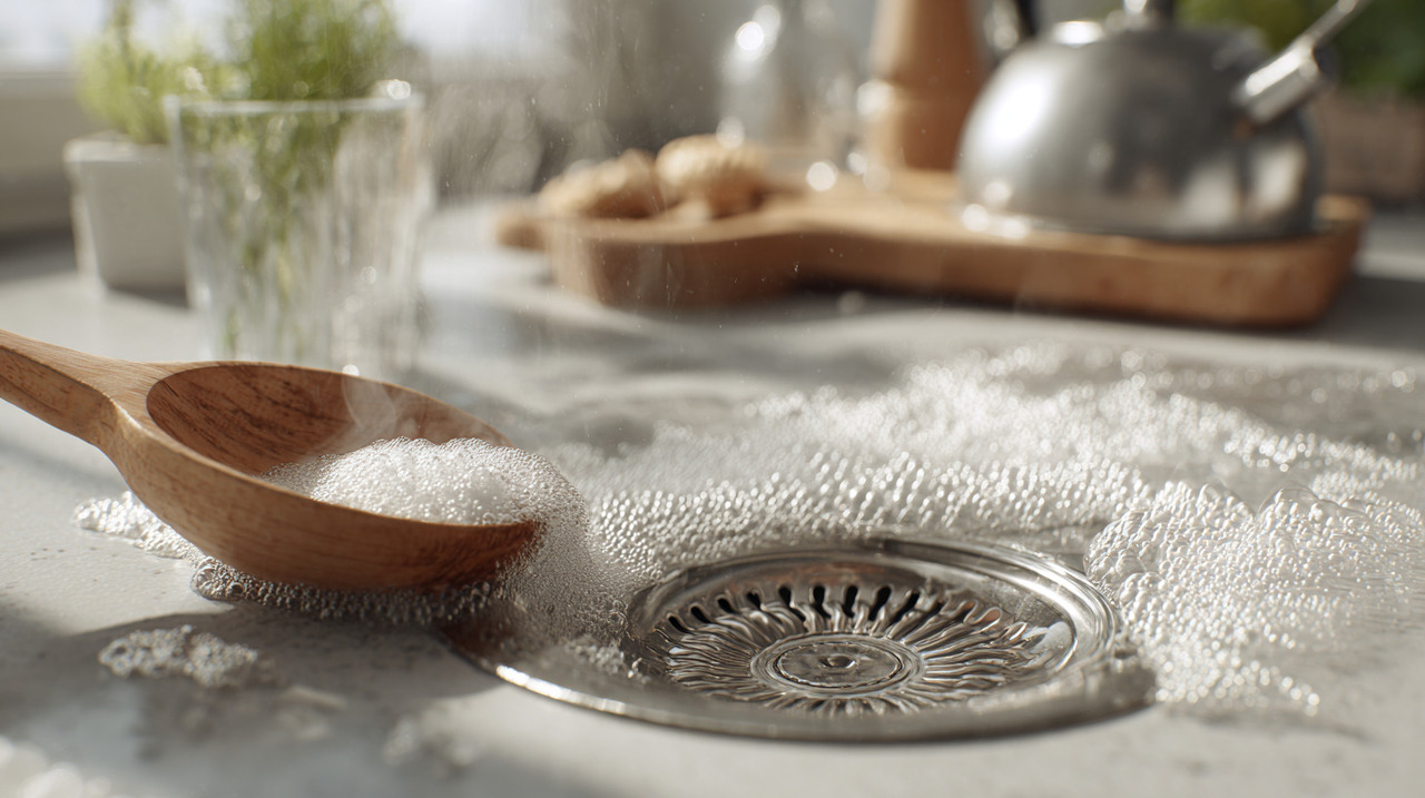 Ao reagirem, o bicarbonato de sódio e o vinagre liberam dióxido de carbono