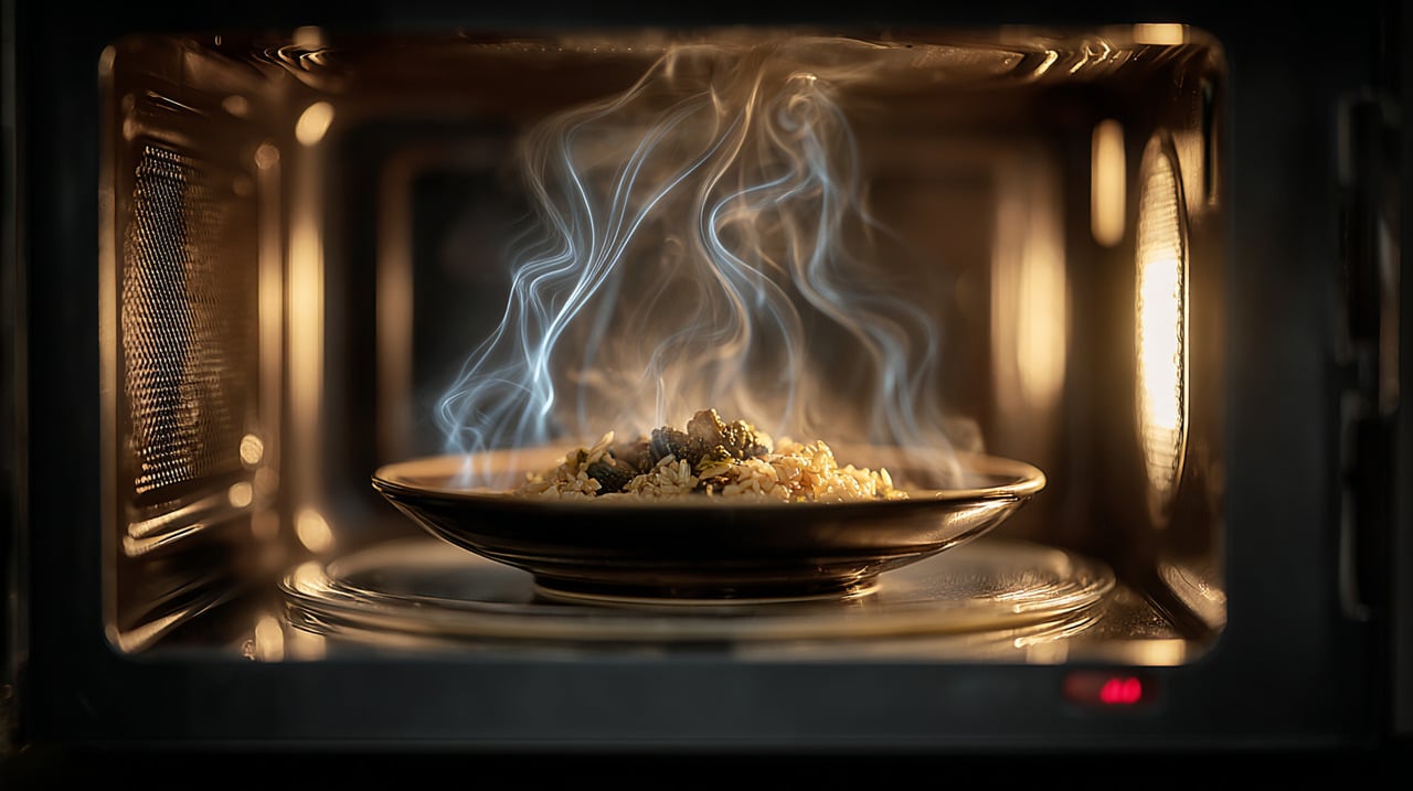 O forno de micro-ondas aquece principalmente alimentos por meio da agitação das moléculas de água