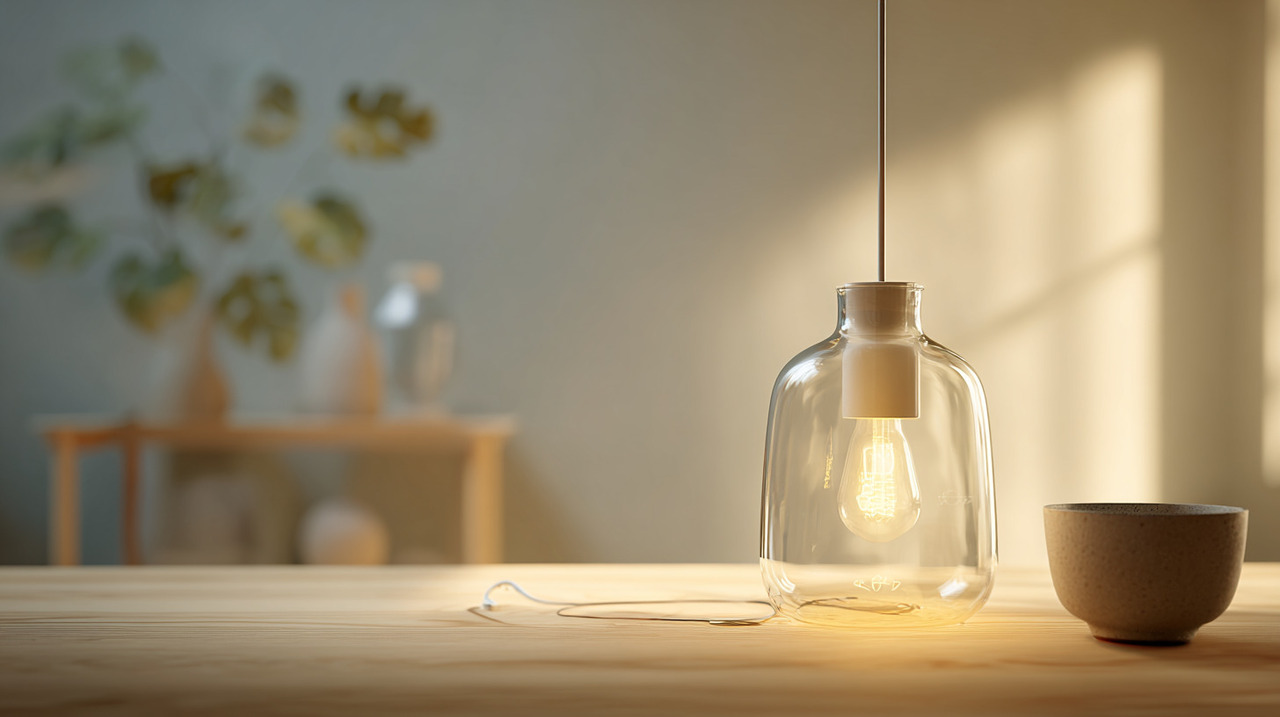 O uso de garrafas de vidro em luminárias agrega valor ecológico e estético à decoração