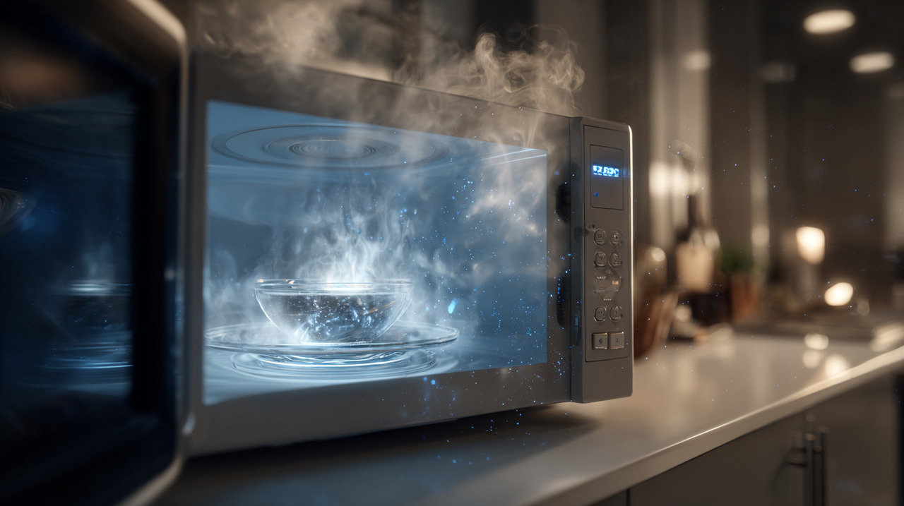 A tecnologia de autolimpeza presente em micro-ondas aplica vapor ou aquecimento controlado para remover sujeiras internas