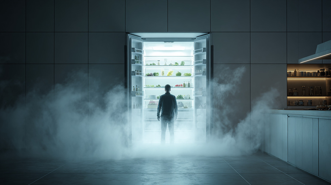 Cada vez que a porta é aberta, o ar frio sai e o ar quente entra