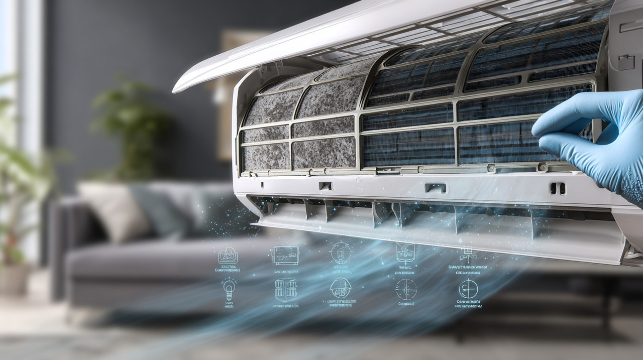 Com o uso contínuo, componentes essenciais do ar-condicionado, como filtros de ar, bobinas e o compressor, sofrem desgaste natural