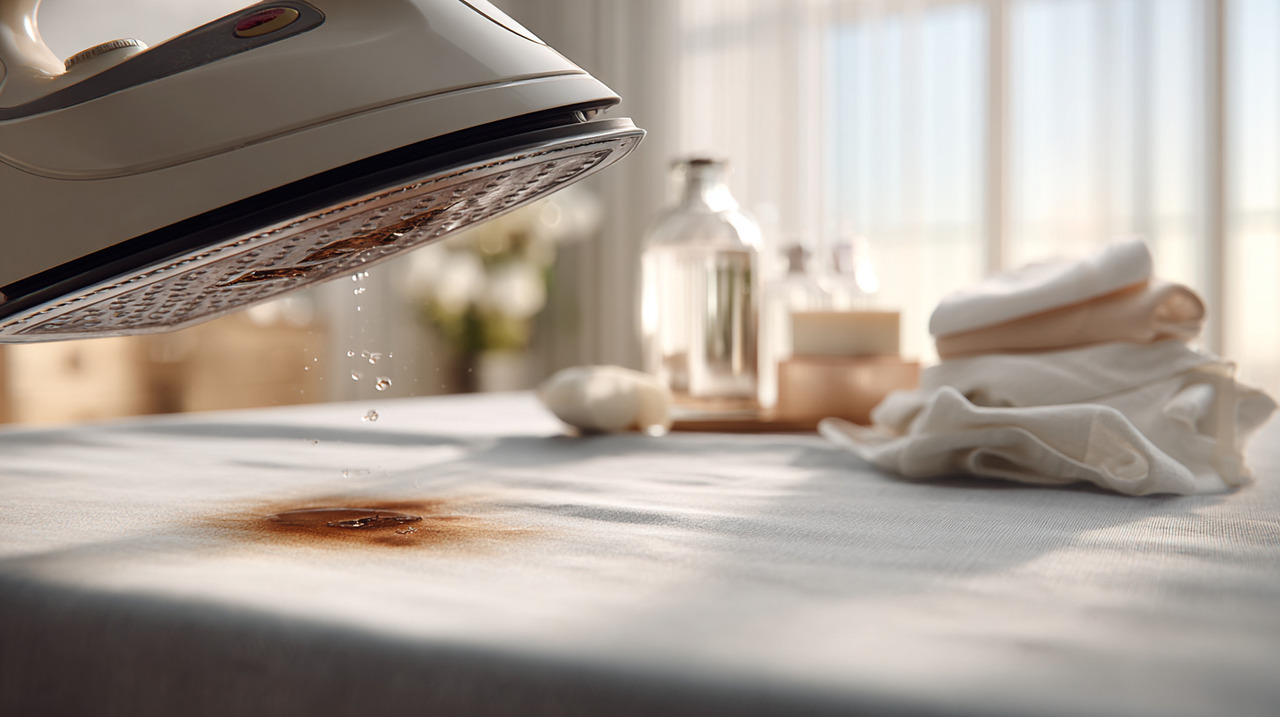 Mesmo que o tecido esteja limpo, algumas situações favorecem o aparecimento de manchas ao usar o ferro