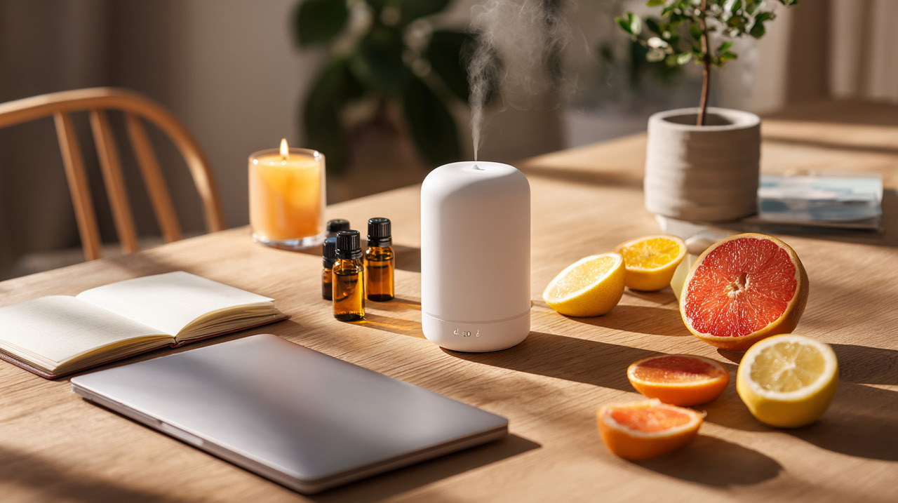 O uso de óleos essenciais extraídos de frutas cítricas é uma das formas mais comuns de aproveitar esses benefícios