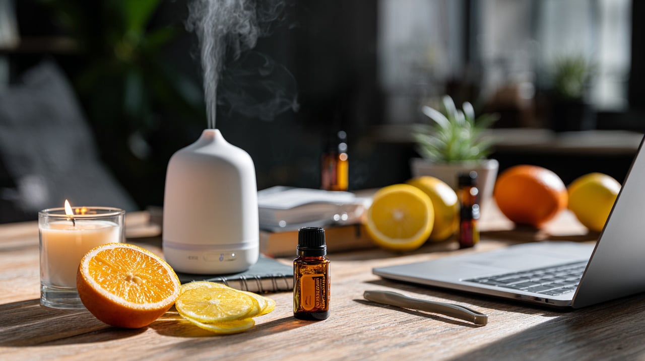O uso de óleos essenciais extraídos de frutas cítricas é uma das formas mais comuns de aproveitar esses benefícios