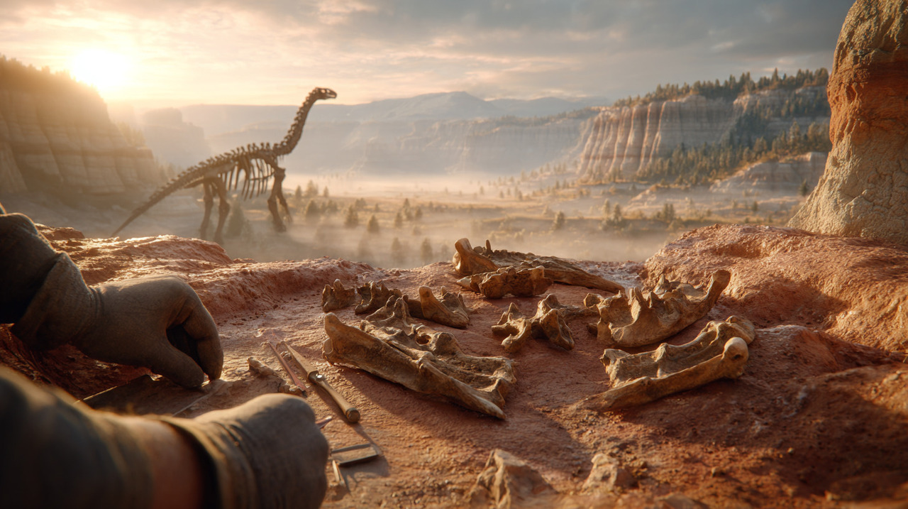 O achado se deu por meio da escavação de fósseis em sítios paleontológicos alemães, onde ossadas parciais sugeriram a existência de um animal de proporções fora do comum