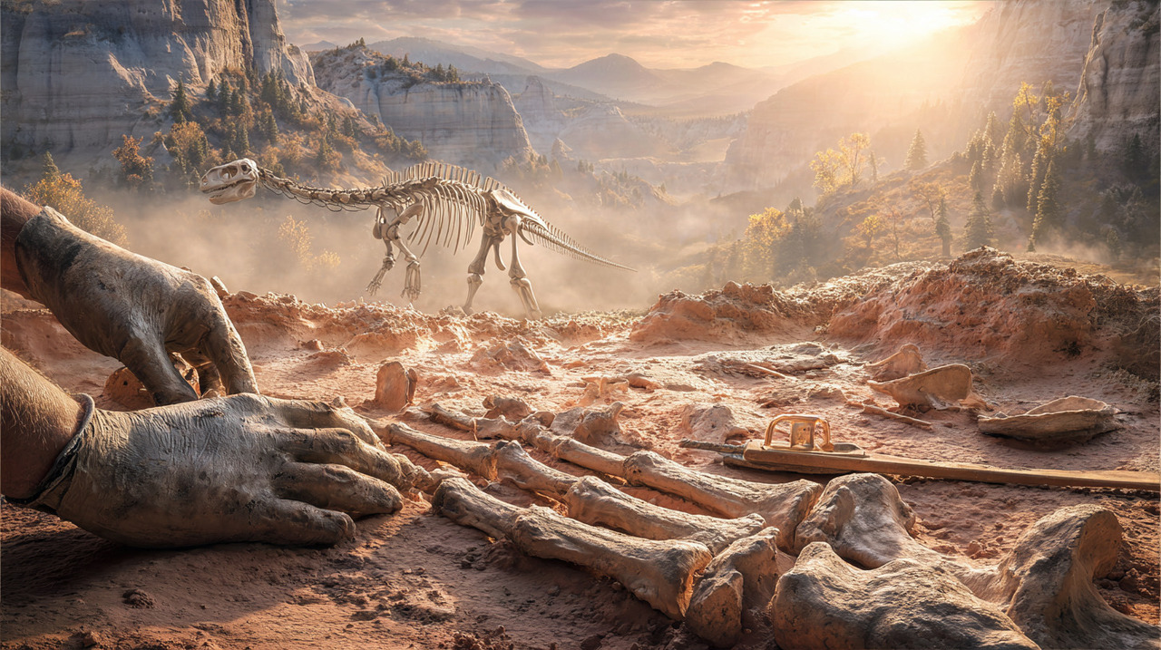 O achado se deu por meio da escavação de fósseis em sítios paleontológicos alemães, onde ossadas parciais sugeriram a existência de um animal de proporções fora do comum