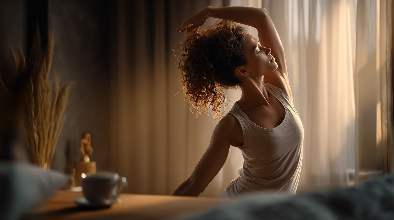 Incorporar o alongamento matinal regularmente auxilia não apenas na diminuição de tensões acumuladas