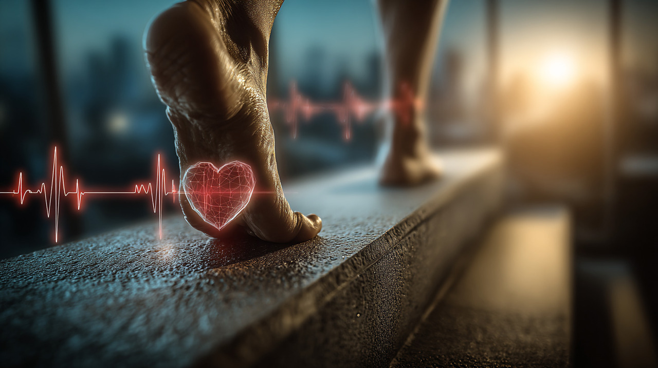 Quando o indivíduo sobe escadas, o coração passa a trabalhar de maneira mais intensa para fornecer oxigênio e energia aos músculos das pernas e do core