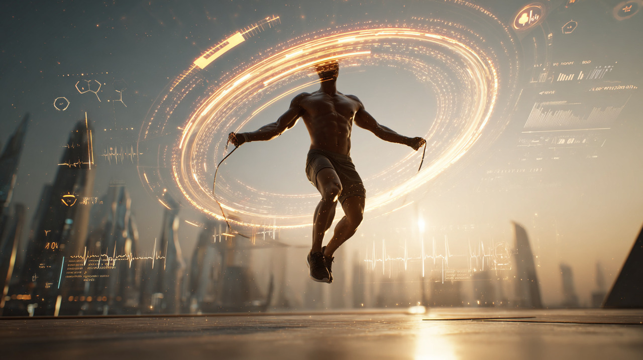 Quando a corda entra em movimento e o corpo acompanha com saltos contínuos, há rápida elevação do consumo de energia