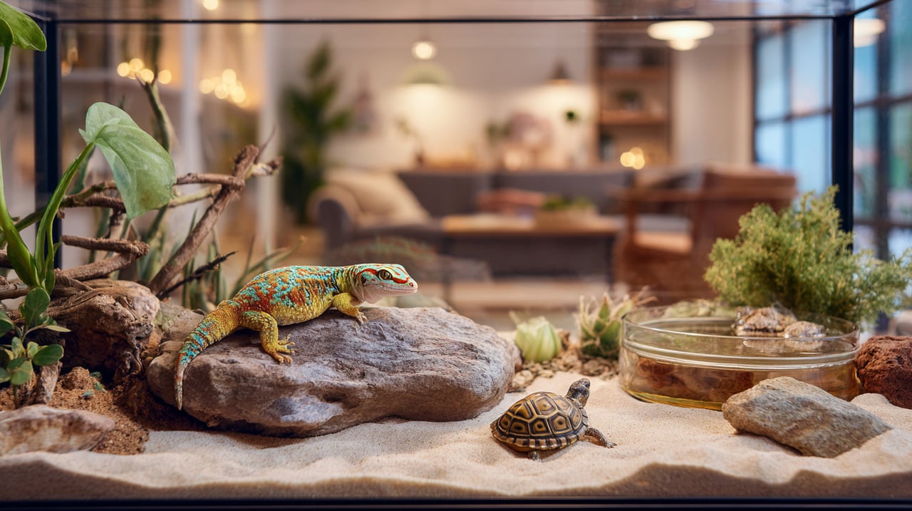 A variedade de répteis que podem ser criados em casa é vasta, mas lagartos, geckos e tartarugas se destacam por suas peculiaridades