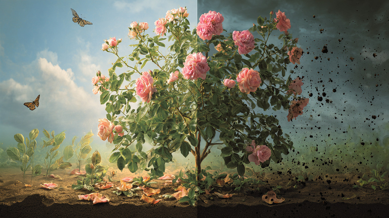 Essa doença fúngica aparece primeiro como pequenas manchas escuras nas folhas, que se expandem até causar a queda prematura da folhagem