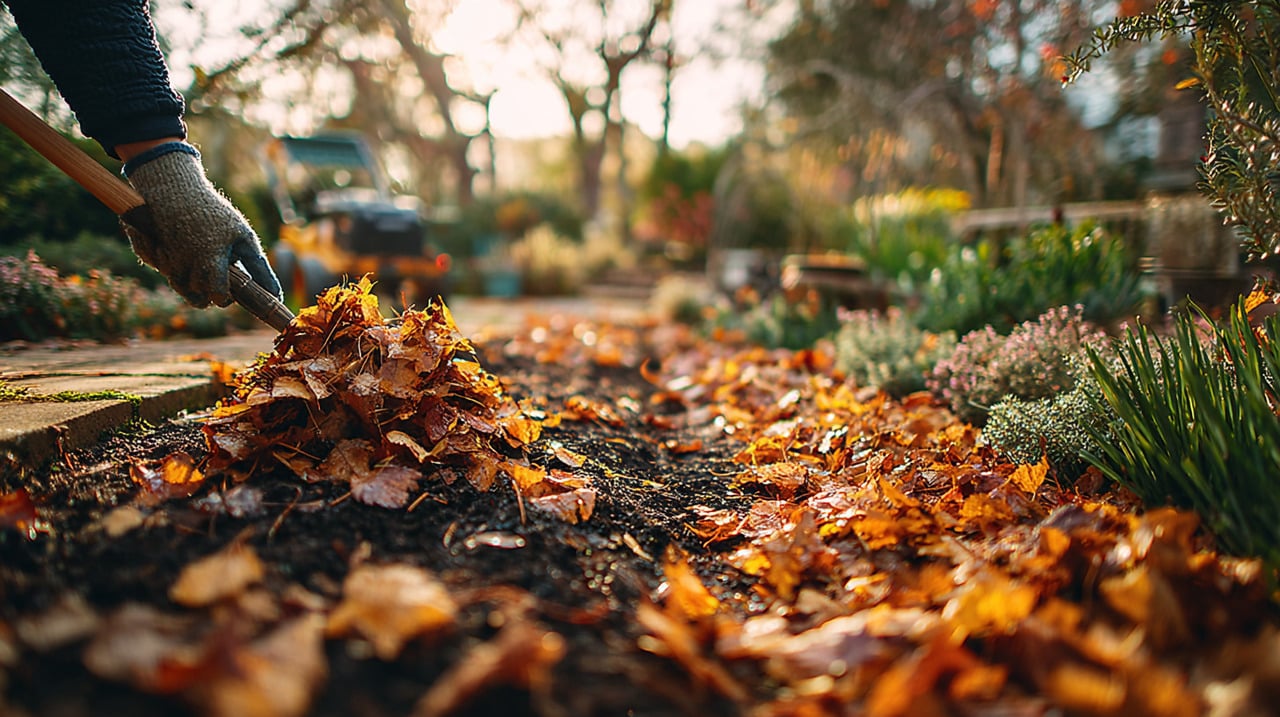 As folhas secas funcionam como cobertura morta natural que protege e enriquece a terra
