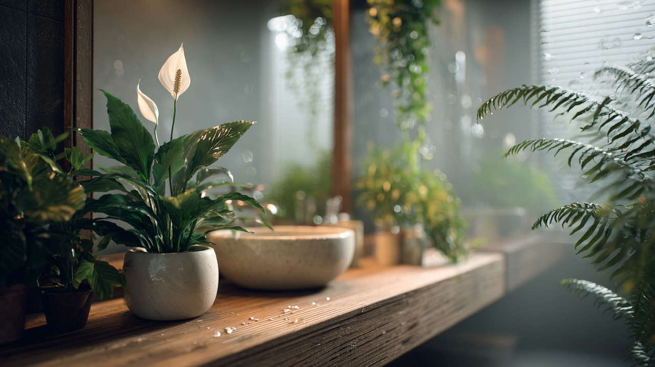 Espécies originárias de regiões tropicais e florestas úmidas possuem adaptações naturais que as tornam perfeitas para ambientes com vapor constante e luz filtrada