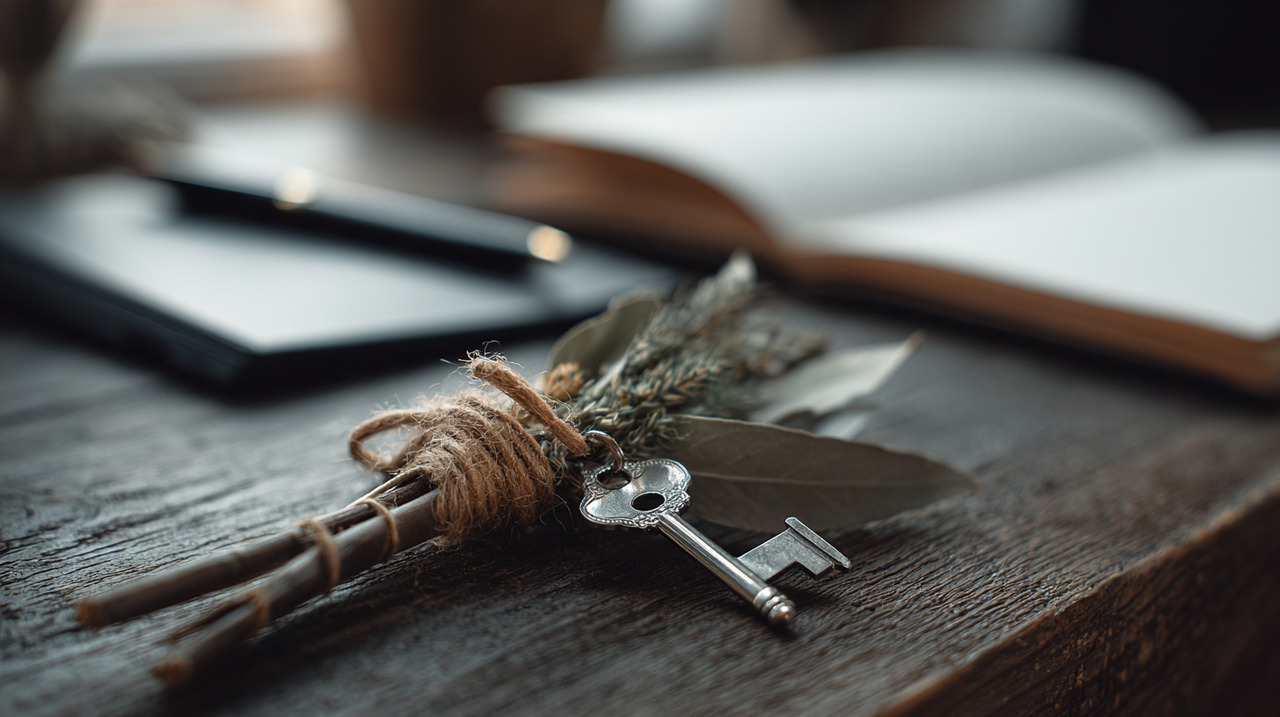 Elementos considerados poderosos, como a chave e a folha de louro