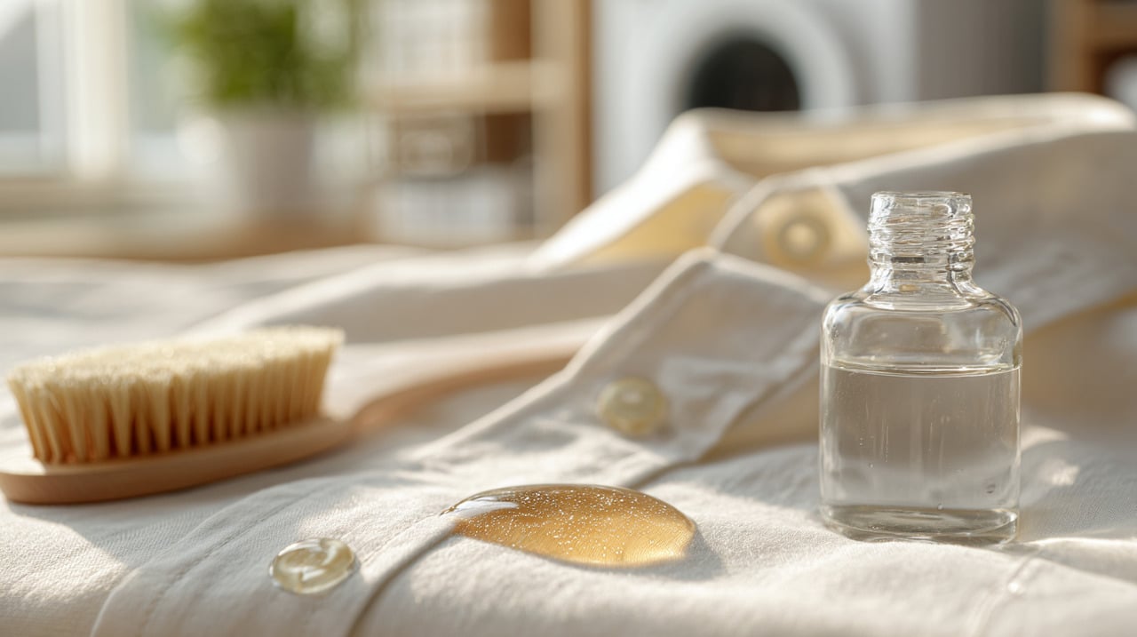 O processo de secagem por calor faz com que certos componentes das manchas, especialmente os oleosos ou orgânicos, se fixem firmemente