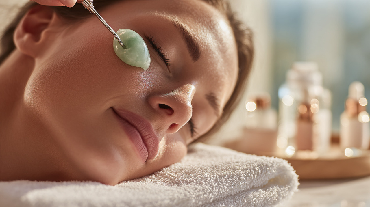 O mecanismo de ação dos rolos de jade ou quartzo envolve principalmente o estímulo da drenagem linfática na delicada área ao redor dos olhos