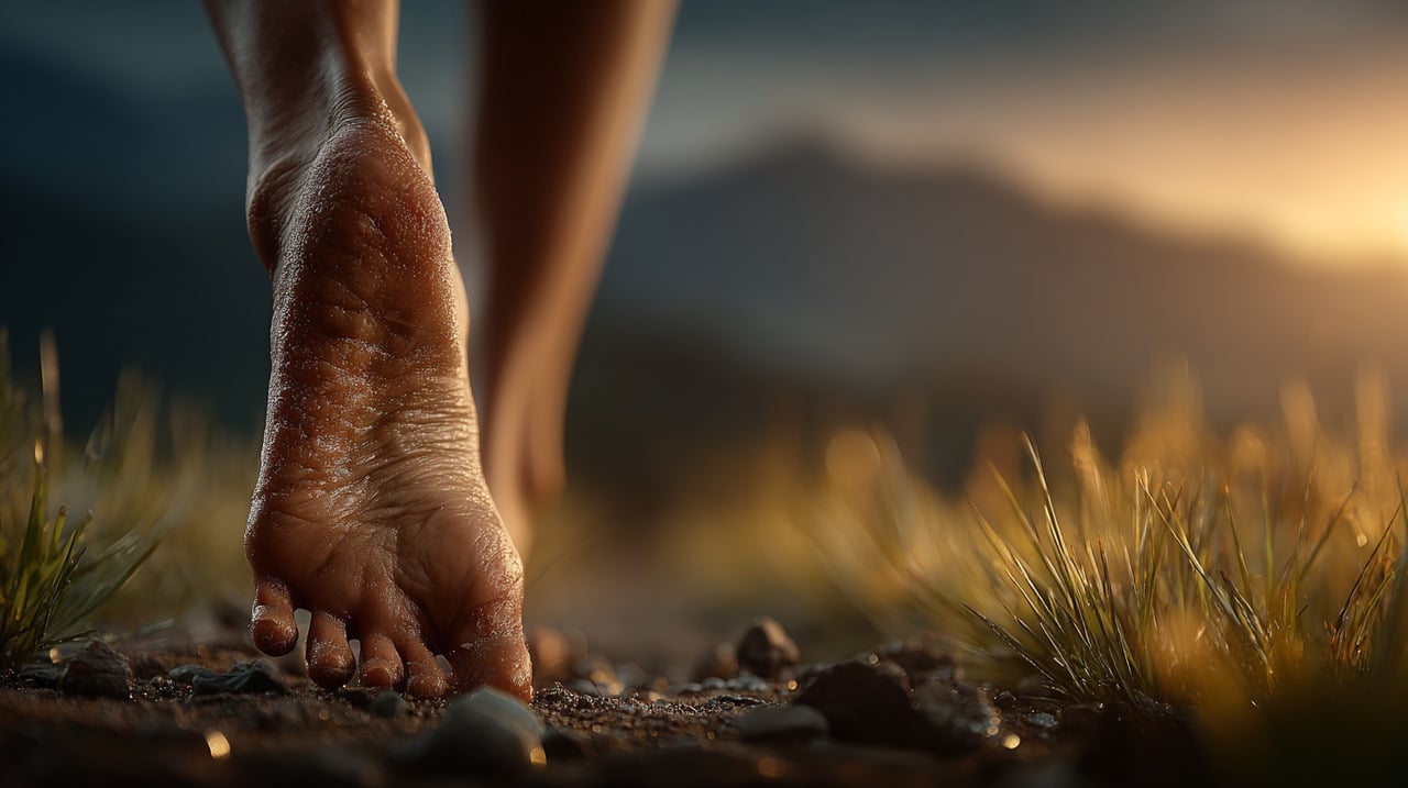 Ao caminhar sem sapatos ou com calçados minimalistas, o sistema muscular dos pés é ativado de forma mais intensa
