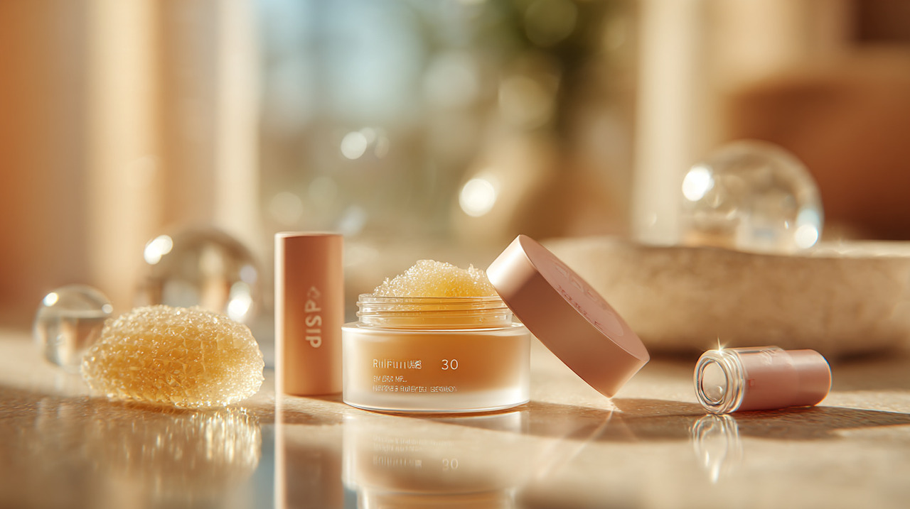 O emprego de esfoliantes labiais é um passo essencial para remover células mortas e estimular a renovação da superfície dos lábios