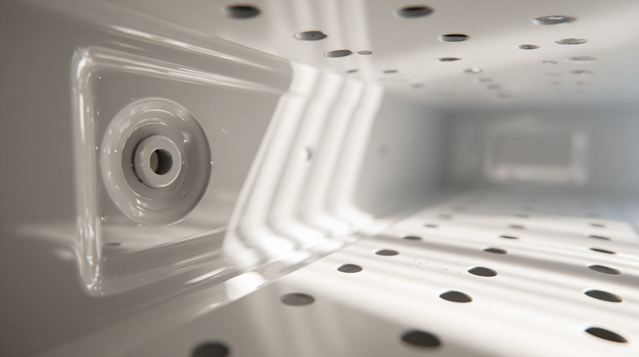 O sistema de refrigeração gera condensação natural durante seus ciclos de aquecimento e resfriamento