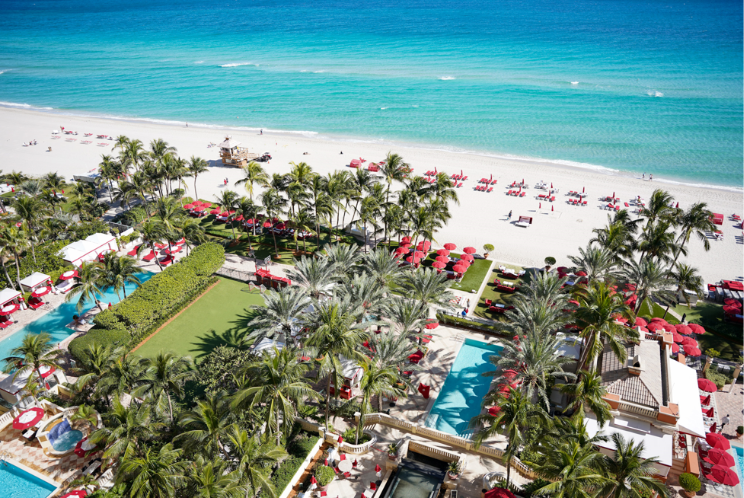 Vista do premiado Acqualina Resort, em Sunny Isles Beach