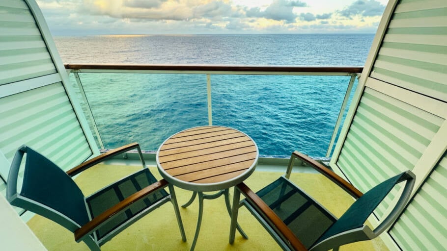 Varanda externa da minha cabine no Serenade of the Seas