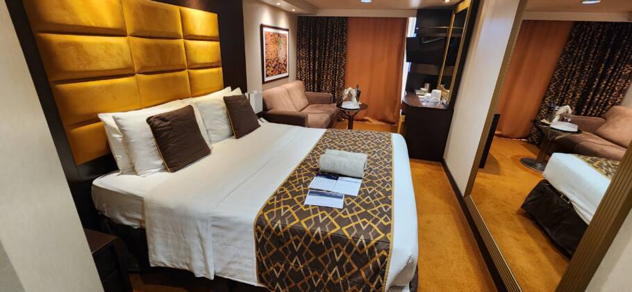 Uma das cabines com varada do MSC Preziosa