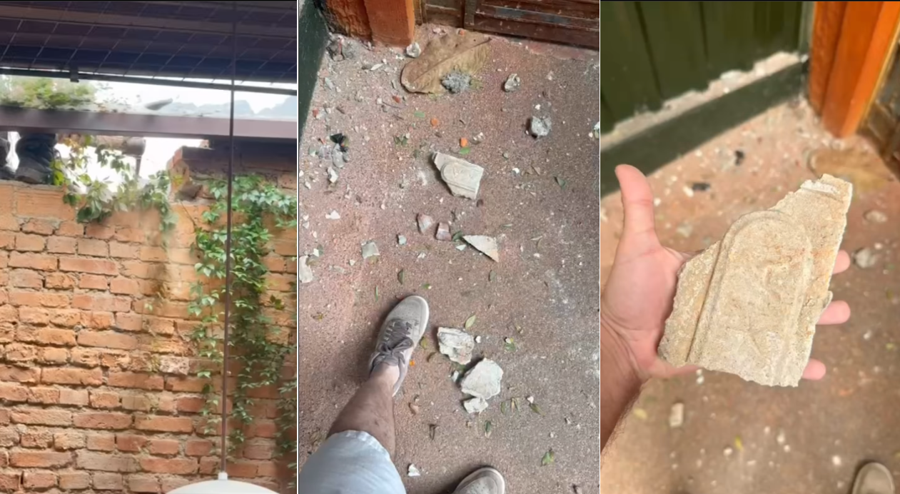 Segundo o restaurante, o problema começou na manhã de 24 de novembro, quando a equipe foi surpreendida pela queda de pedras e entulhos dentro das áreas de circulação do estabelecimento