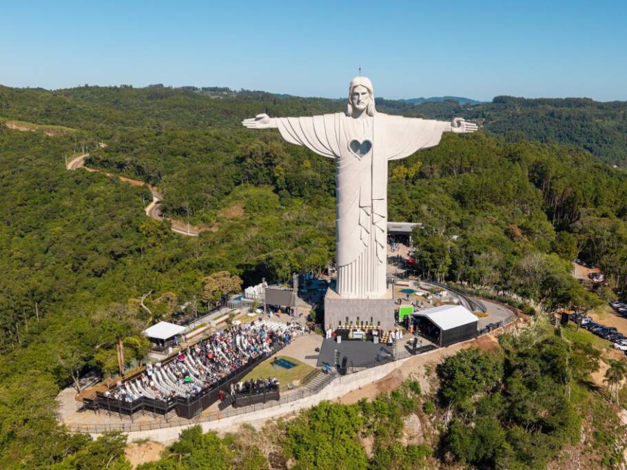 Cristo Protetor é uma das atrações de Encantado, no Vale do Taquari