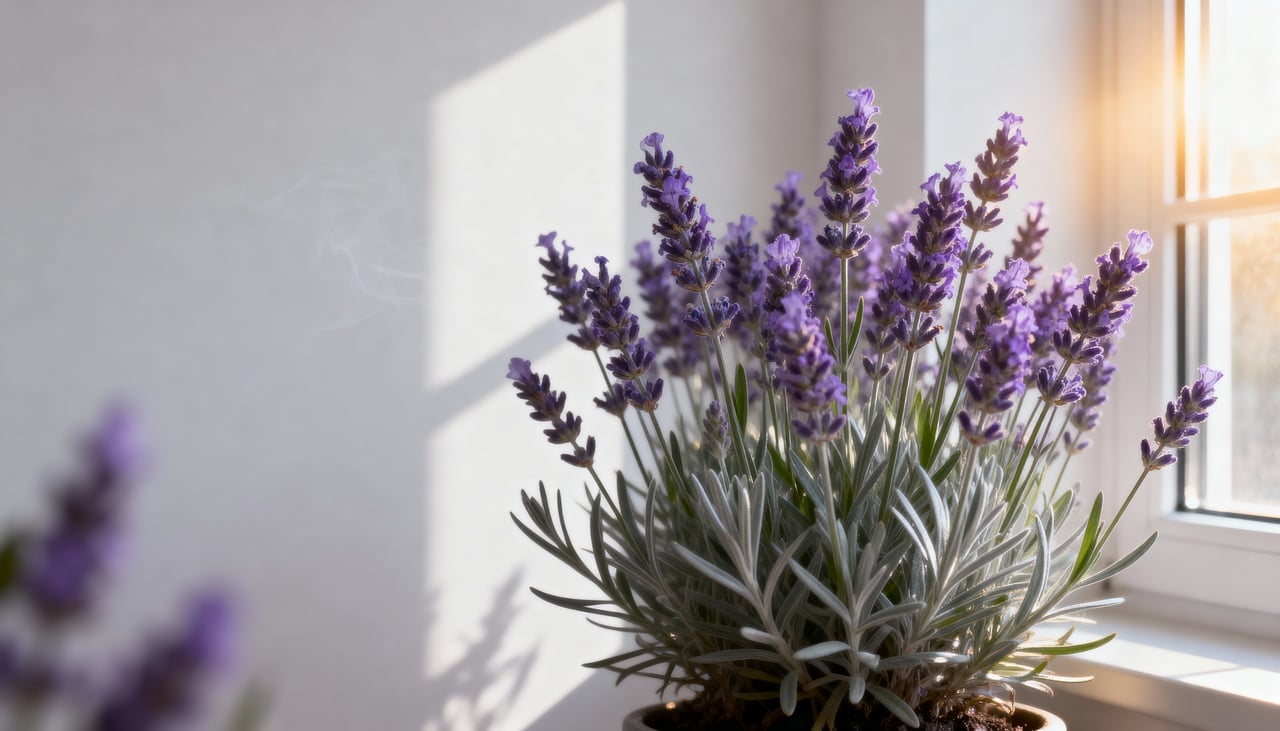 A estrutura botânica da lavanda favorece a liberação constante de óleos essenciais