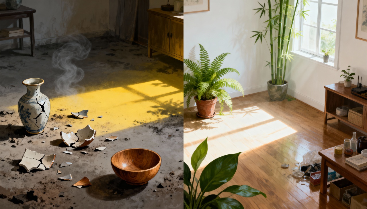 No Feng Shui, artigos deteriorados bloqueiam o caminho natural do chi, tornando os cômodos mais pesados e menos acolhedores