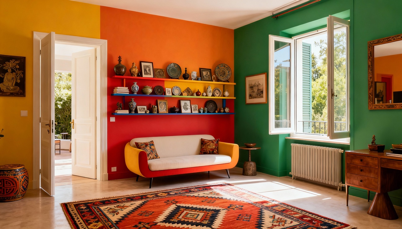 O maximalismo na decoração se destaca por sua explosão de cores