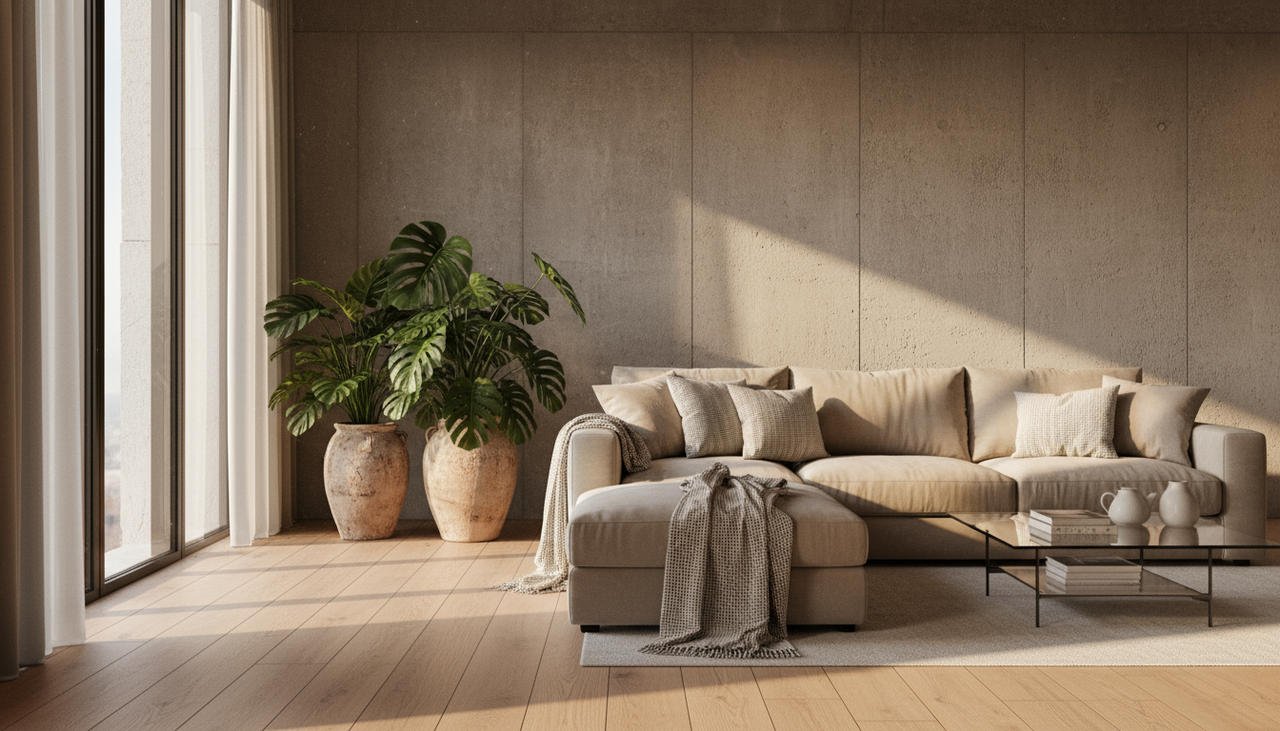 O eco-brutalismo nasce da mistura entre a força do concreto e a suavidade das plantas