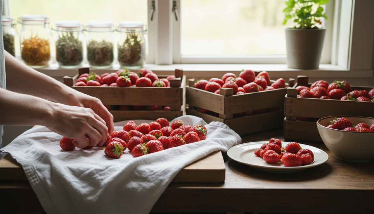 A escolha correta do morango é fundamental para garantir que as frutas permaneçam conservadas por mais tempo