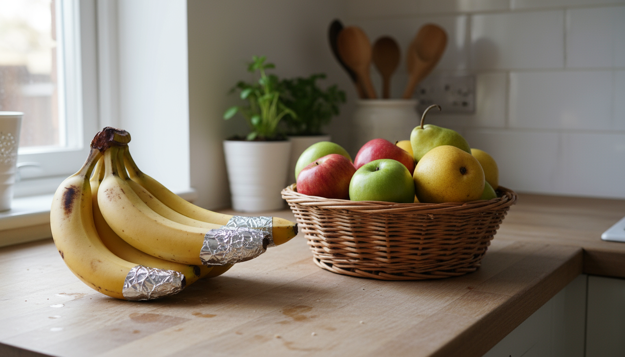 A banana possui um processo de amadurecimento acelerado devido à produção do gás etileno