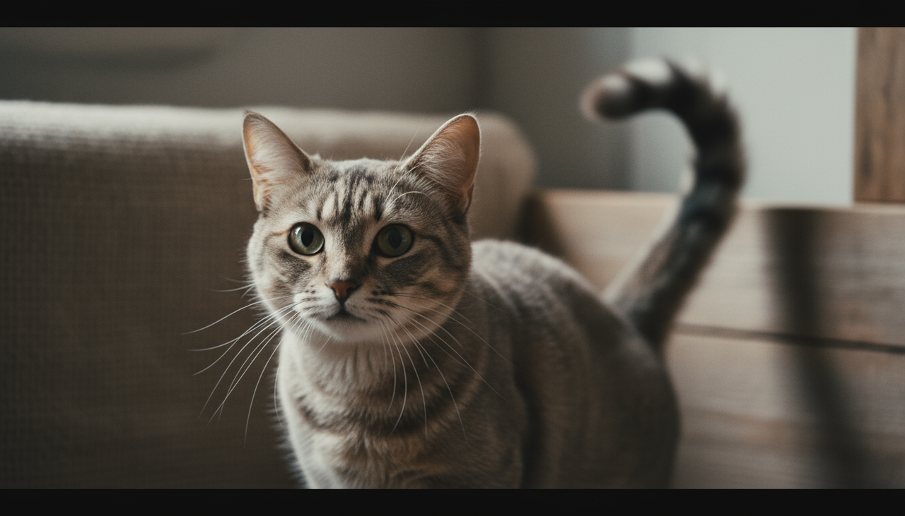 A piloereção em gatos é a elevação dos pelos causada pela contração dos músculos eretores na base de cada fio