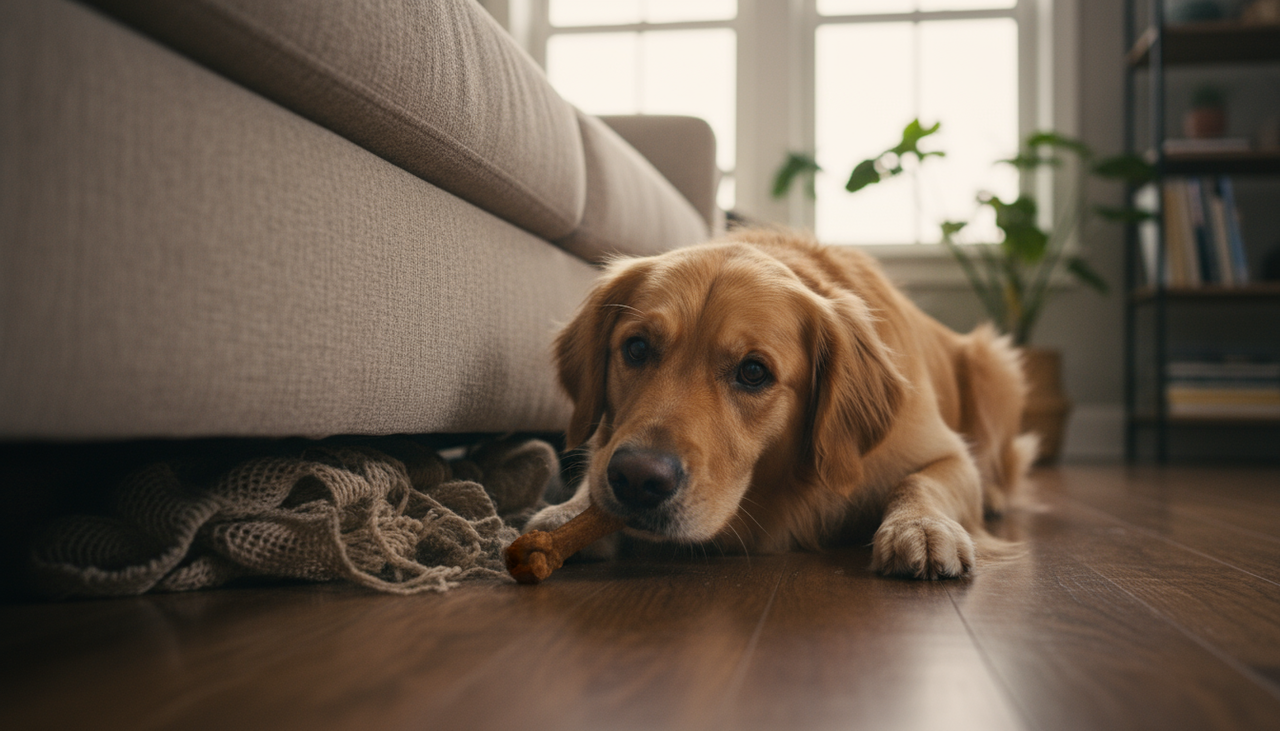 O ato de enterrar alimento tem relação direta com a ancestralidade dos cães, que descendem dos lobos