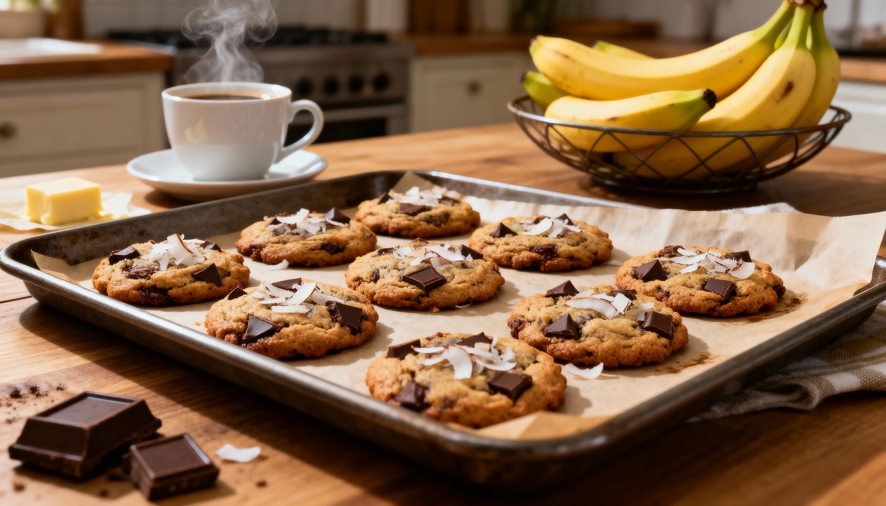 Preparar cookies de banana saudáveis é simples e rápido