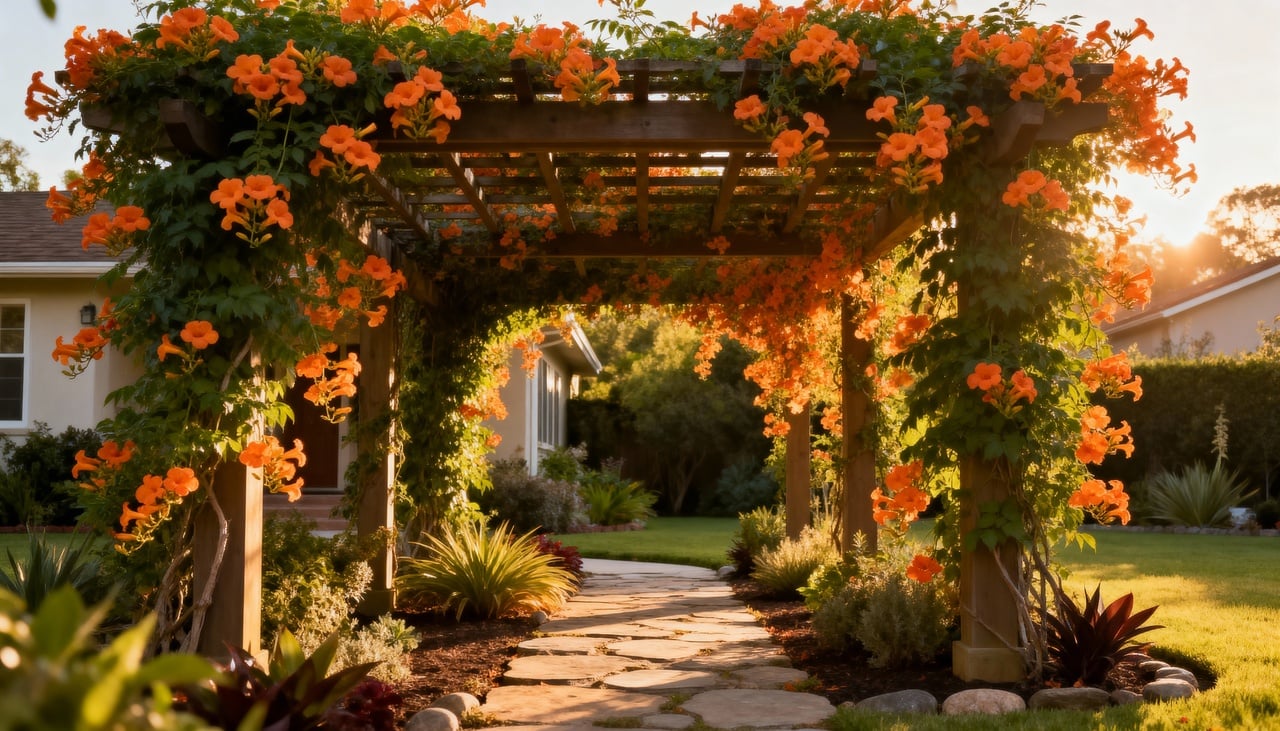 A bignônia, cujo nome científico mais popular é Campsis radicans, pertence à família Bignoniaceae