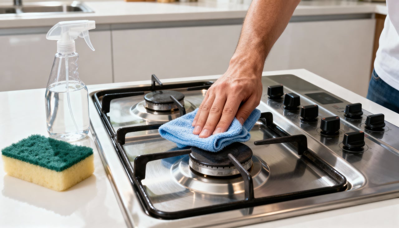 Para fazer uma mistura eficiente, separe vinagre branco aquecido, álcool e sabão líquido neutro