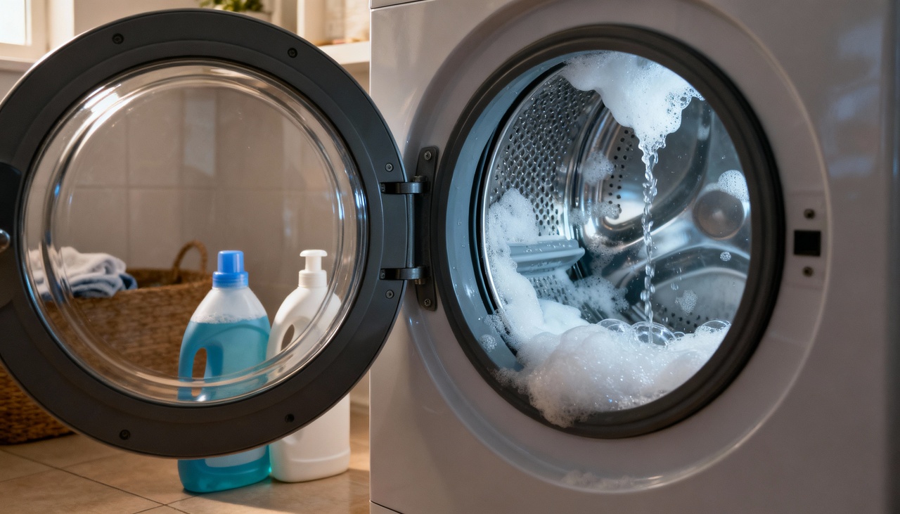 A máquina de lavar foi projetada para operar com a presença de ambos