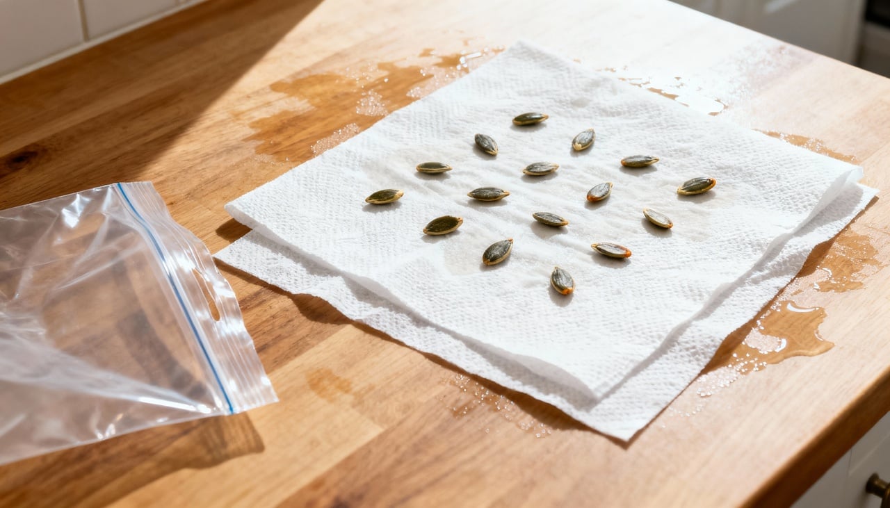 O processo de germinação com papel toalha é prático e eficaz para o cultivo doméstico