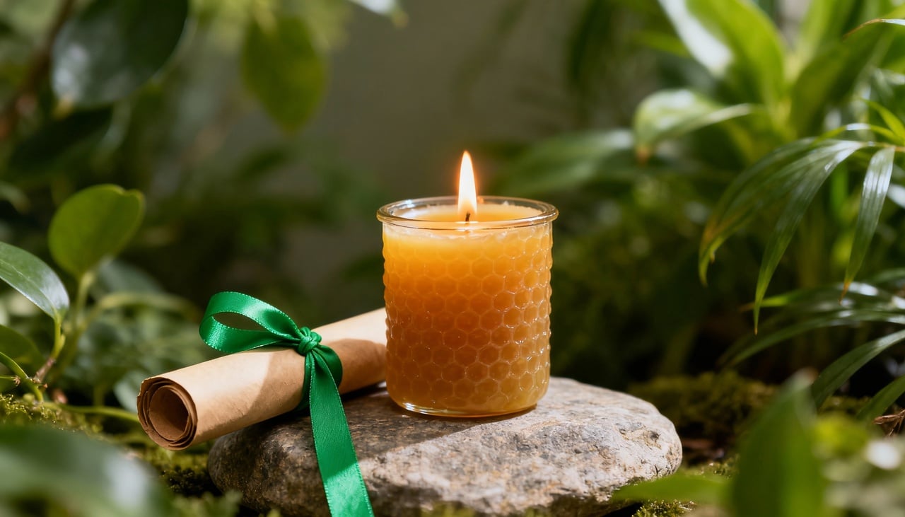 Esse ritual popular combina uma vela de mel, símbolo de suavidade e doçura, com uma fita verde, que representa esperança e crescimento na carreira