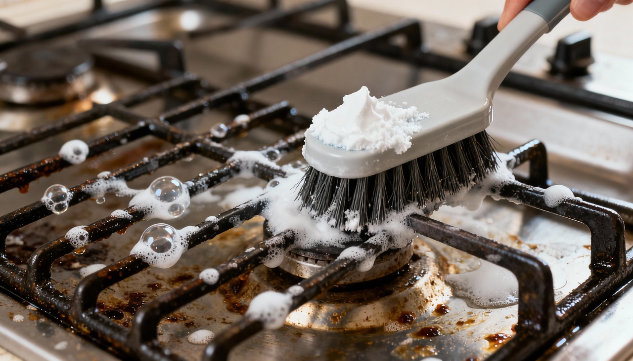 Grade de fogão suja é resultado da combinação de respingos de gordura