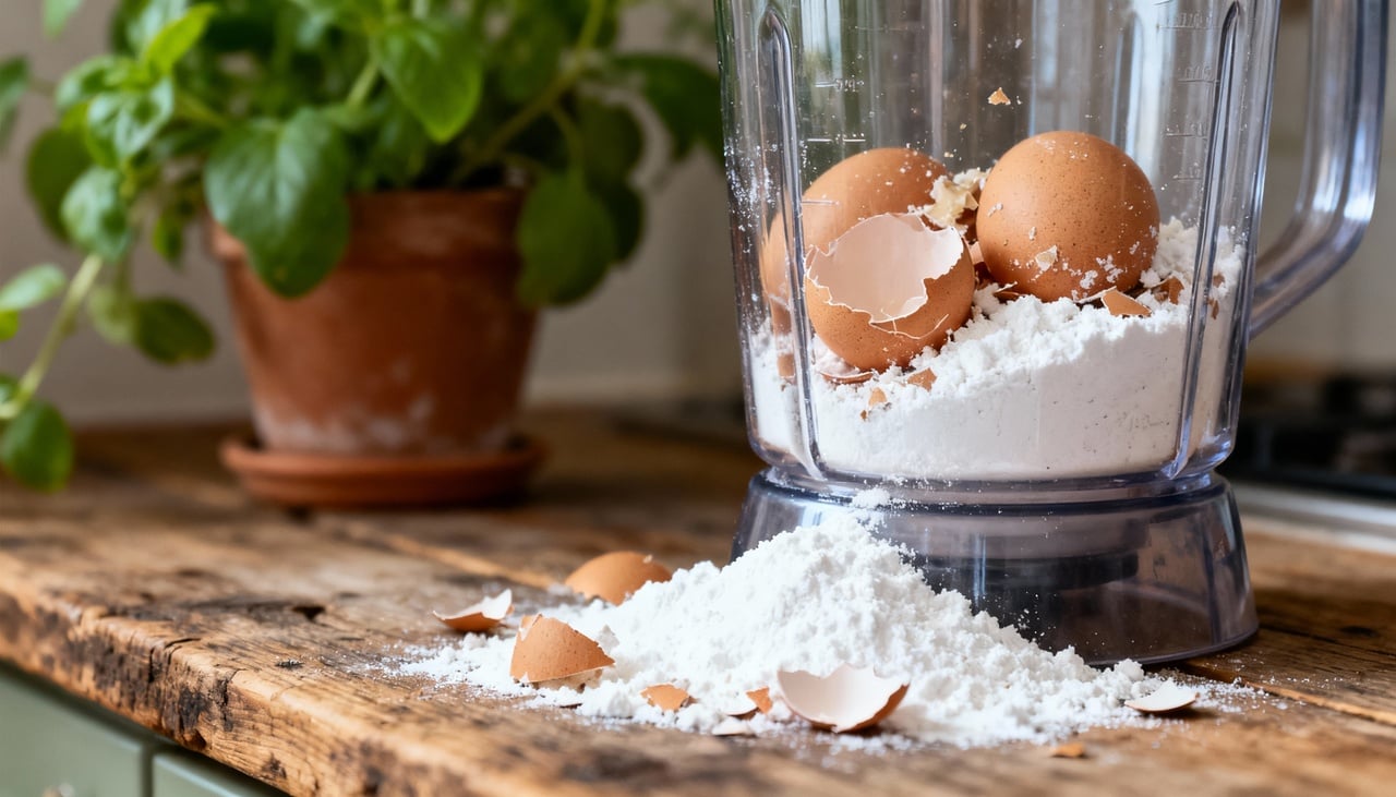 A casca de ovo é rica em cálcio, mineral fundamental para fortalecer raízes e caules e favorecer a absorção de outros nutrientes essenciais