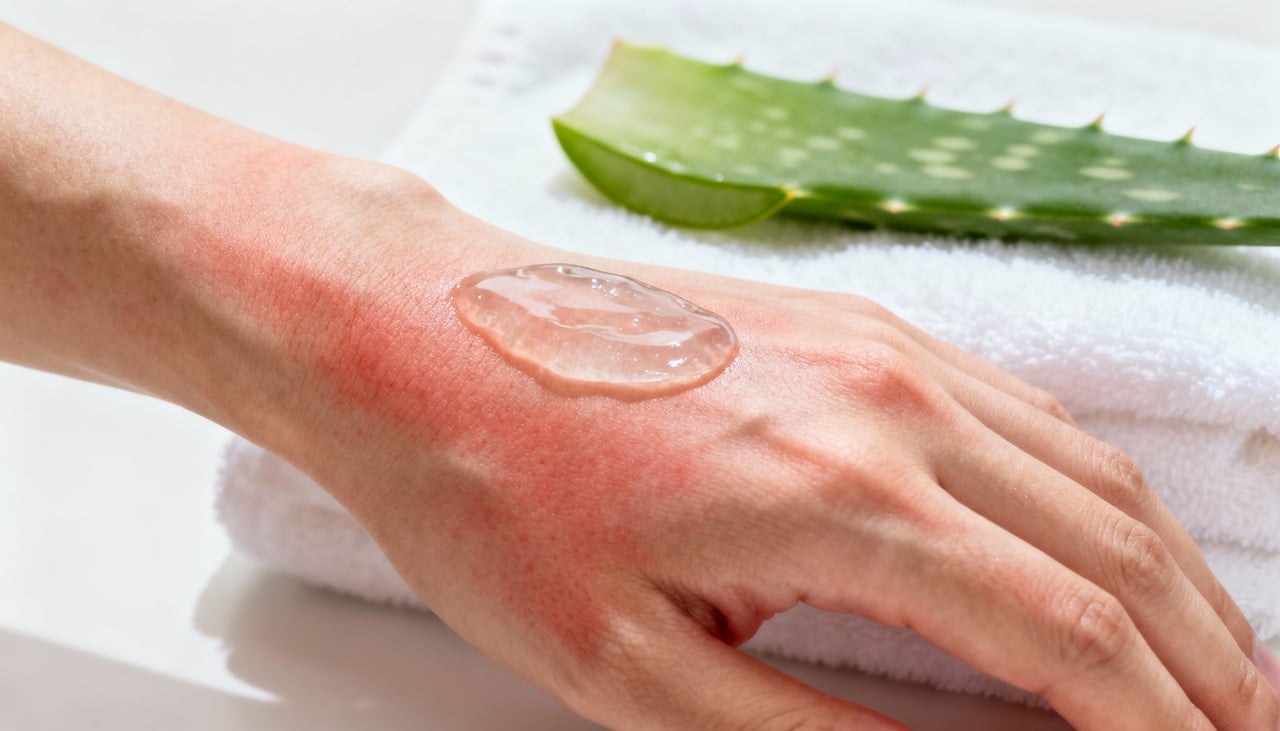 O tratamento rápido após uma queimadura solar é fundamental para evitar agravamentos e desconfortos persistentes
