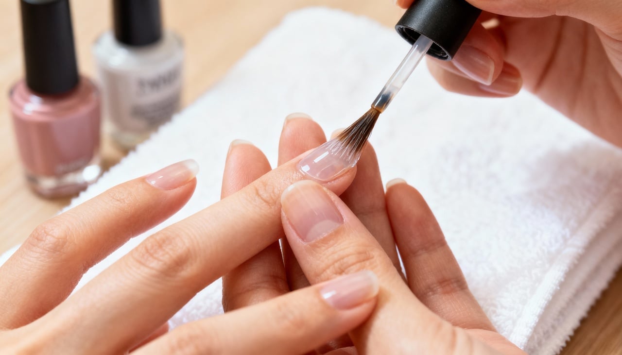 Fortalecedores enriquecidos com fibras de nylon depositam pequenas partículas sobre a superfície ungueal