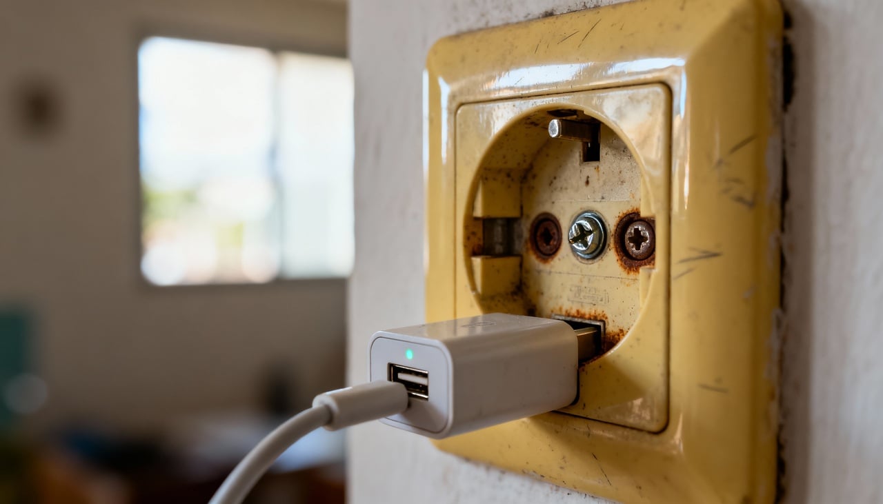 A condição de funcionamento de um carregador varia conforme a integridade da tomada e da fiação associada ao circuito