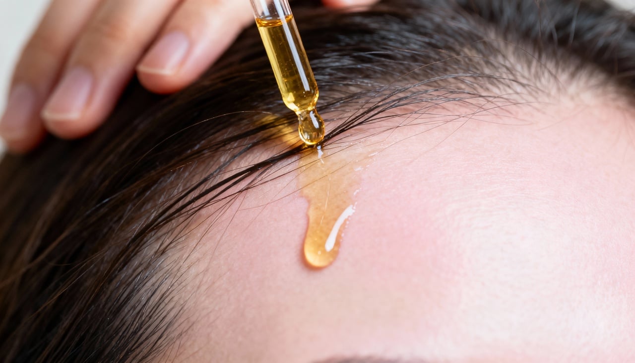 A aplicação do óleo de rícino nas raízes pode estimular a circulação sanguínea do couro cabeludo, promovendo melhores condições para o crescimento dos fios